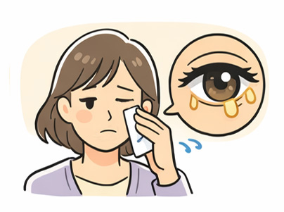 アイフレイルの具体例6:めやにが増えた、目の乾きがつらい